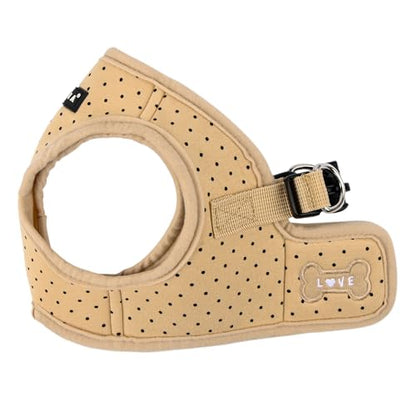 Puppia Dotty Dog Vest Harness B (Step-in) Fashionable Polka Dot Pattern Spring Summer Harness for Small Dogs, Beige, Small - color: Beige, size: Small