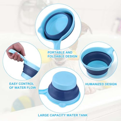 Vodolo Dog Bath Rinse Cup,Portable Foldable Dog Bath Tubs Accessories,Dog Shower Bathtub Dog Pool Supplies,Dog Washing Tools,Dog Shower Attachment