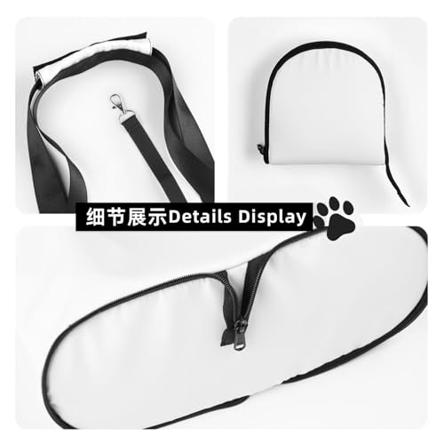 Dog Purse Carrier with Safety Hook - Foldable & Hands-Free Dog Cat Carrier Bag for Subway, Travel, Shopping up to 20lbs,Heart Pattern - color: Heart Pattern