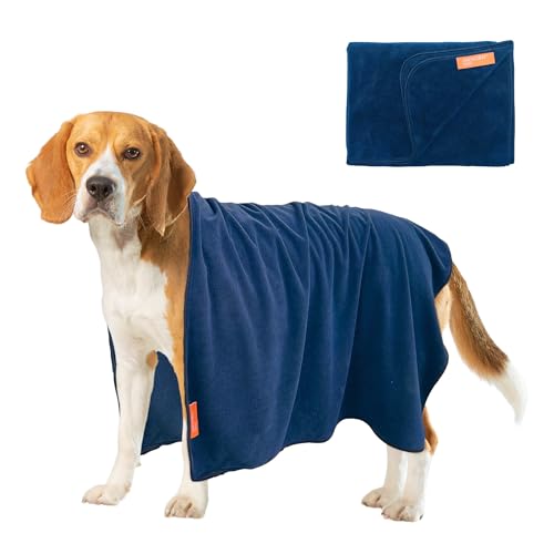 Bath Towel for Small & Medium Dogs – Ultra-Absorbent Microfiber Dog Drying Towel | Quick Dry After Baths, Swims & Rainy Walks | 32 x 21.6 in - size: Medium Bath Towel