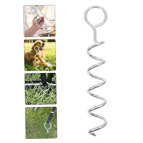 Abaodam 2Pcs Heavy Duty Dog Ground Anchor Portable Tie Out Stake for Outdoor Use for Camping Hiking and Dog Training Stable and Easy to Install Holds Strong Wind