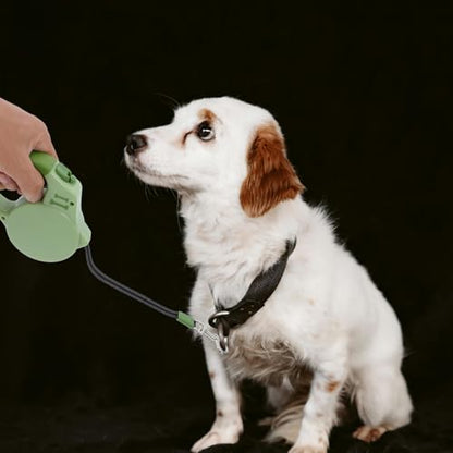 GLEAVI Retractable Dog Leash with Brake, Reflective Nylon Tape, 3-Meter Extendable Leash for Small to Medium Dogs, Outdoor Walking and Puppy