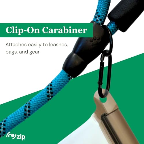 (re) zip Pet On-The-Go Bags 2-pack | Lightweight, Compact, Carabiner Clip | Airtight Closure | Water-Resistant | Food-Safe PEVA | Holds Treats, Poop Bags | Travel-Friendly - size: 1 Cup