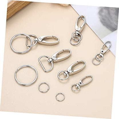 HANABASS Durable Pet Tag Clips with Matching Rings for Dog Collars and Cat Necklaces Lightweight Easy to Install Suitable for Pets