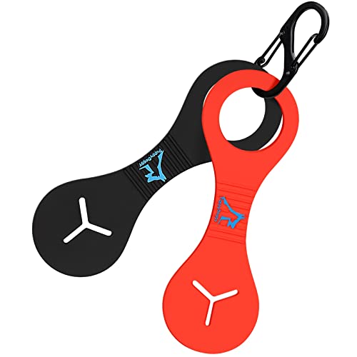 2 Pieces Dog Poop Bag Holder for Leash Waste Bag Carrier Dog Poop Bag Dispenser for Walking Running Bicycle Accessory (Black + Red) - color: Black + Red