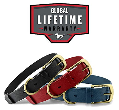 Tuff Pupper Classic Heavy Duty Dog Collar | 10x Stronger Than Leather | 100% Waterproof & Odor Proof Dog Collar | Tough Rust-Proof All Metal Hardware - color: Epic Black