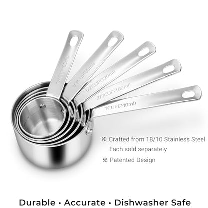 KEAWELL Premium Dog and Cat Food Measuring Cup 18/10 Stainless Steel (1, 1/3 Cup) - size: 1/3 Cup