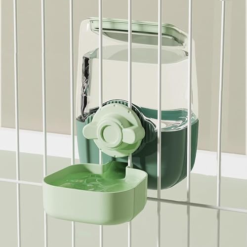 Pet Dog Cat Hanging Automatic Feeders Drinking Bowls, Auto Gravity Rabbits Feeder No Drip Water Set, Cage Pet Feeding Bowls Dispenser for Cats Dogs Puppy, Rabbit (Geen) - color: Geen