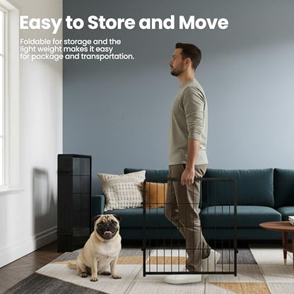 Simple Deluxe Dog Playpen Outdoor Indoor, 32 Inch 6 Panels Dog Fence for Small Dogs Puppy, Perfect Dog Pen for Camping, Yard, RV, Garden Fence, Black - size: 32 Inch 6 Panels