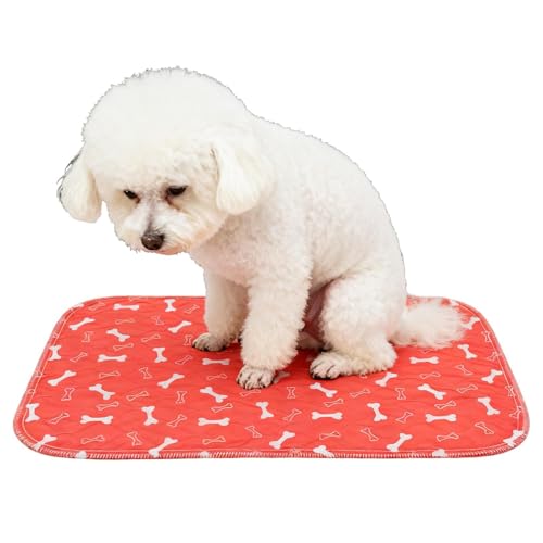 Washable Pee Pads for Dogs | Reusable Absorbent Crate Urine Mat | Odor Proof Non-Slip Pee Pads for Puppies | for Training Potty Indoor Crate Balcony Car Kennel Floor - color: Pink, size: 70x80cm