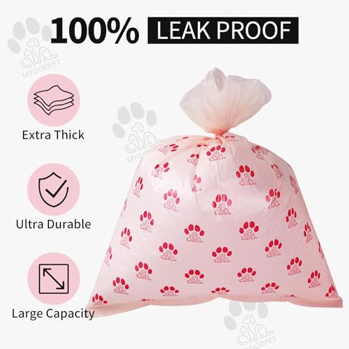 Dog Poop Bags Rolls with Dispenser 150 Count Biodegradable Poop Bags for Dog and Cat Cherry Blossom Scented Waste Bag Leak Proof Doggie Poop Bag Doggy Trash Bag Pink - color: A-Pink(Cherry Blossom)-1 Dispenser+150 Bags, size: 1 Count (Pack of 150)