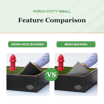 Porch Potty Dog Potty Turf, Small 26x50x7, Without Sprinkler System | Reusable Artificial Grass Pad, Washable Mat with Mesh Backing, Fast Drainage Design, Quick-Drying Surface, Pet Potty Training - size: PP Small New