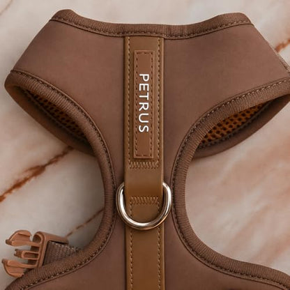 Premium No-Pull Dog Harness Soft Neoprene & Breathable Mesh Vest with Front & Back Clip D-Rings Adjustable Lightweight Walking Harness for Puppies, Small & Medium Dogs (Bronze Brown Gold, XS) - color: Bronze Brown Gold, size: XS: Neck 10.6-14.2'', Chest 1