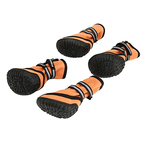 Dog Shoes Paw Protector, Breathable to Prevent Slipping WearResistant Reflective Soft Dog Shoes for Trail Running for Dogs Backpacking by (L)