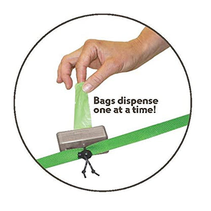 Neater Pet Brands Neater Bags Dog Waste Bag, No Rolls - Dog Poop Bags Dispense One at a Time, Doggie Poop Bag with Easy-Tie Handles, Dispenser Attaches to Any Leash (210 Count, Pink Chevron) - size: 210 Bags + Pink Dispenser