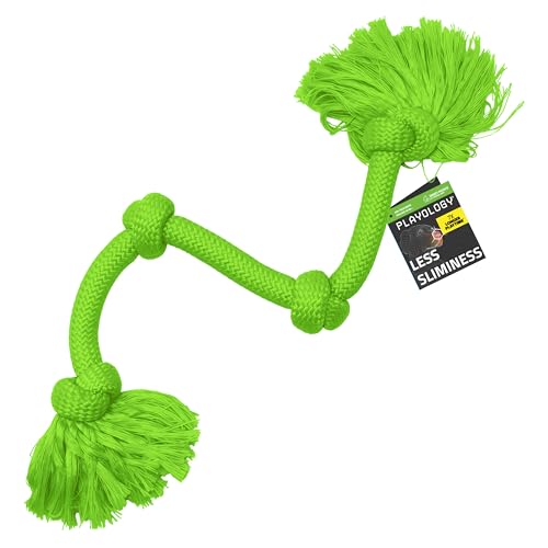 Playology Dog Toys | Dri-Tech Rope Tug of War Dog Toy for Tough Chewers | Sweet Potato Scented Mega Size Tug Rope Toys for Extra Large Dogs - size: Mega, style: Sweet Potato