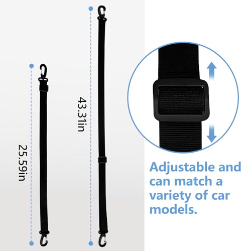 Car Seat Cover for Back Seat, Adjustable Elastic Straps, Heavy-Duty Nylon Replacement - color: BLACK-ONE