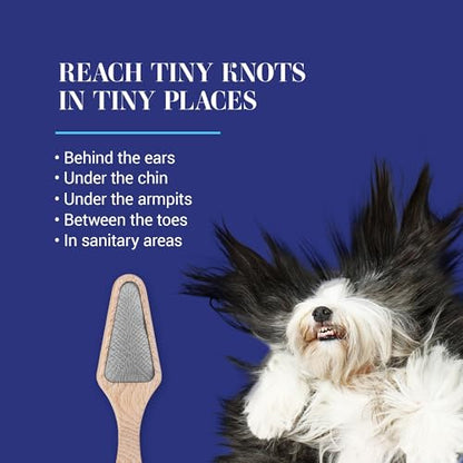 Chris Christensen Mark V Triangle Slicker Brush for Dogs, 12mm Pins, Groom Like a Pro, Handcrafted Lightweight Beechwood Ergonomic Handle, Stainless Steel Pins, A5V. Made in Germany. - size: Mark V Triangle