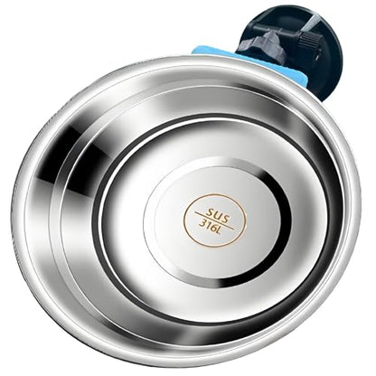 Adjustable Elevated Dog Bowls with Tilting Angle, Suction Base Raised Dog Bowl Stand, Pet Feeding Station with Grade 316L Stainless Steel Bowls for Raised Large Sized Pets Joint Health