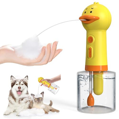 Electric Foaming Shampoo Dispenser, Automatic Rechargeable Soap Dispenser for Dog/Cat Bathing, Bathroom, Kitchen Sink, Toilet Cleaning