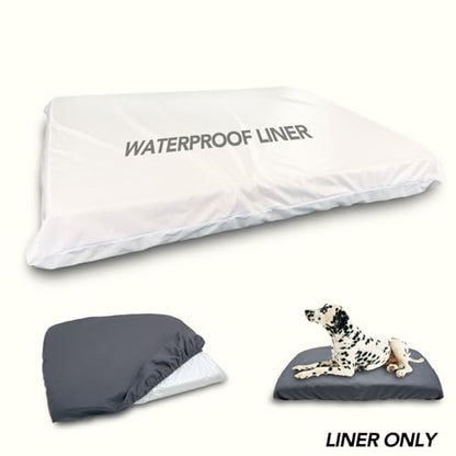 Waterproof Dog Bed Liner, Washable Replacement Cover Reusable Pet Pee Water Resistant Proof with Zipper, Liner Only 44x32 inch - size: 44x32x4 inch