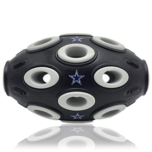 Pets First NFL Dallas Cowboys Football Toy - Treat Dispensing, Interactive Fun, Natural Rubber for Dogs & Cats - color: Dallas Cowboys