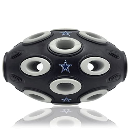 Pets First NFL Dallas Cowboys Football Toy - Treat Dispensing, Interactive Fun, Natural Rubber for Dogs & Cats - color: Dallas Cowboys