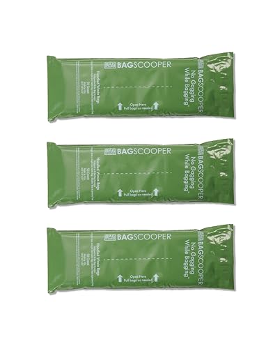 Large Dog Waste Bags 3 Pack 150 Count with easy-tie long handles, unscented, custom fit for Bag Scooper pooper scooper
