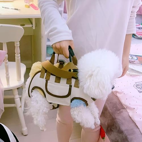 Generic Dog Carrier Backpack with Leash, 3 in 1 Breathable Pet Handfree Sling Carrier, Small Puppy Bag for Travel Hiking Outdoor (Size S)