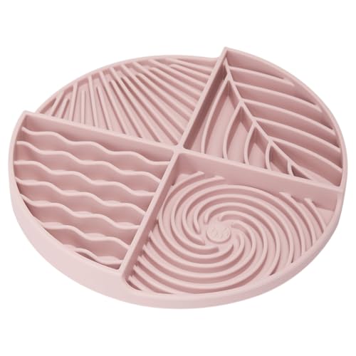 Slow Feeder Dog Bowls, Lick Mat for Dog, Silicone Dog Feeding Bowls with Suction Cups, Pink - color: Pink
