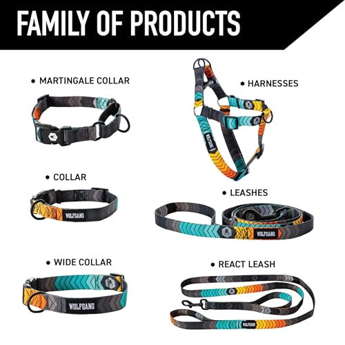 Wolfgang Heavy Duty, Adjustable Dog Collar with Quick Release Nylon Buckle for Walking & Training, ChevTech Print, Small - color: ChevTech Print, size: Small (5/8 Inch x 8-12 Inch)