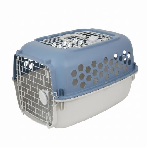 Small Dog Crate 25 lbs, 2 Door Portable Travel Kennel, Blue | Designed for Real-Life Everyday Use;Helps Build Better Pet Behavior Habits;Reduces Owner Stress in Busy Moments