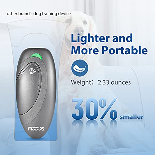 MODUS Dog Barking Control Devices 3 Modes Ultrasonic Dog Training and Anti-Barking Device Rechargeable Dog Barking Deterrent Devices.Alternative to Anti bark collar,Barking Silencer Indoor and Outdoor - color: Grey Dog Barking Deterrent Devices