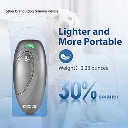 MODUS Dog Barking Control Devices 3 Modes Ultrasonic Dog Training and Anti-Barking Device Rechargeable Dog Barking Deterrent Devices.Alternative to Anti bark collar,Barking Silencer Indoor and Outdoor - color: Grey Dog Barking Deterrent Devices