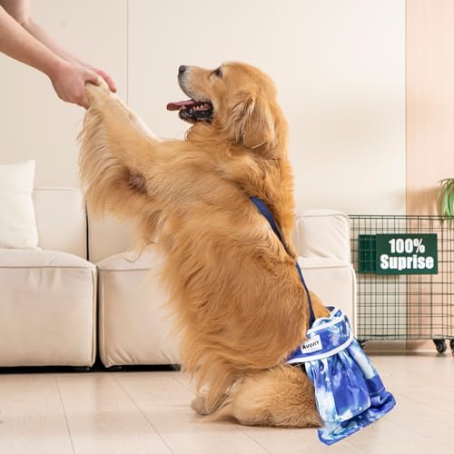 3 Pack Avont Washable Female Dog Diaper with Suspender, Reusable Girl Doggie Diapers for Small Medium Large Doggy in Heat Cycle Period Incontinence -L - size: L
