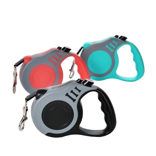 Retractable Dog Leash, Heavy Duty Pet Walking Leash with One-Handed Brake, Adjustable Dog Walking Tool(Gray,5m) - color: Gray, size: 5m
