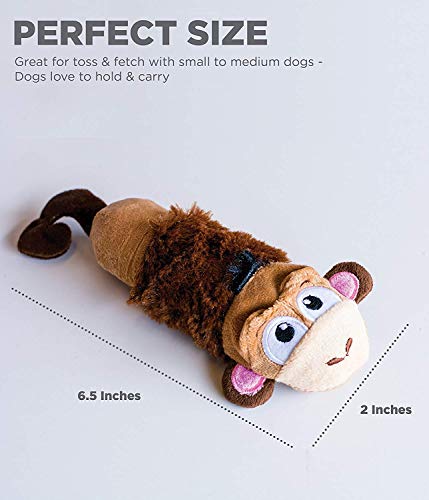 Petstages Stuffing-Free Lil' Squeak Monkey Plush Dog Toy, Small - size: Small (Pack of 1), style: Monkey