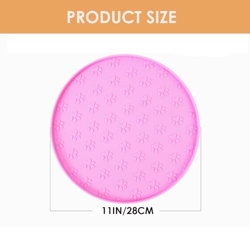 Dog Food Mat - Waterproof Cat Bowl Mat for Food and Water with Edges, Nonslip Dog Feeding Placement for Protecting Floors (2Pack Pink) - color: 2Pack Pink