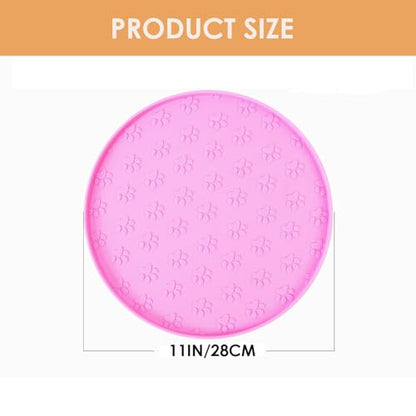 Dog Food Mat - Waterproof Cat Bowl Mat for Food and Water with Edges, Nonslip Dog Feeding Placement for Protecting Floors (2Pack Pink) - color: 2Pack Pink