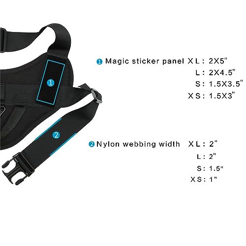 Excellent Elite SPANKERTactical Dog Vest Training Military Patrol Service Dog Harness Adjustable Nylon Dog Harness with Handle(Black-S) - color: Black, size: S