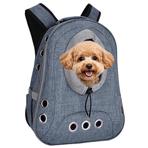 Small Dog Cat Chest Backpack Carrier,Large Space Ventilated Front Facing Backpack Carrier for Puppy,Lightweight Doggy Backpack for Hiking,Camping,Travel,Outdoor,Max 12 lbs(Denim Blue) - color: Denim Blue
