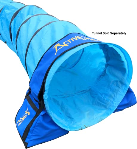 ActiveDogs Agility Tunnel No-Slip Sand Bags - Non-Constricting Saddlebags for Stabilizing Dog Agility Tunnel Equipment Indoor or Outdoor (Sandbag System Only)
