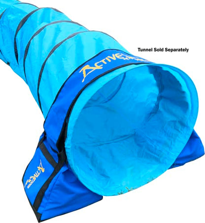 ActiveDogs Agility Tunnel No-Slip Sand Bags - Non-Constricting Saddlebags for Stabilizing Dog Agility Tunnel Equipment Indoor or Outdoor (Sandbag System Only)