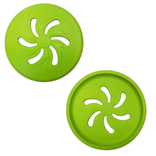 Dog Flying Disc Large EVA Material Pet Toy Outdoor Fetch Training Disc Durable Bite Resistant Safe on Teeth Lightweight Floating Interactive Disc (Green) - color: Green