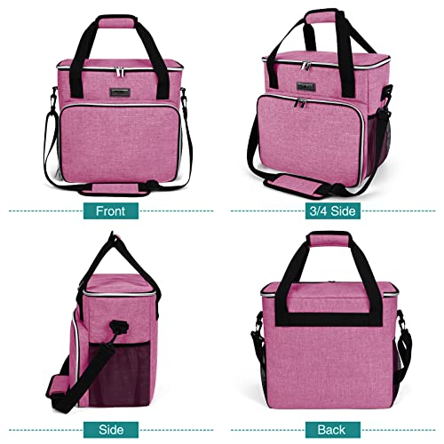 BAGLHER Dog Travel Bag, Pet Travel Bag (ALL Pet Travel Supplies), With 2 Pet Food Containers and 2 Collapsible Silicone Bowls; Essential Kits for Pet Travel Pink - color: Pink, size: Medium