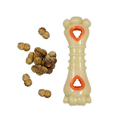 Nylabone Knuckle Bone Pop-in Treat Toy Power Chew Toy with 30 Refills, Interactive Treat Dispensing Enrichment Toys for Dogs, Long Lasting Chicken Flavor, Large Dogs - Up to 50 lbs, 2 Pack - size: Large
