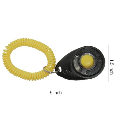 StarMark Black and Yellow Training Clicker with Yellow Wristband
