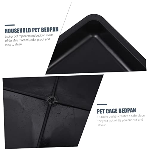 Mipcase 2pcs Dog Potty Training Aid Take The Urine Tray Drain Pan Pet Cage Bedpan Rabbit Potty Pet Cage Supplies