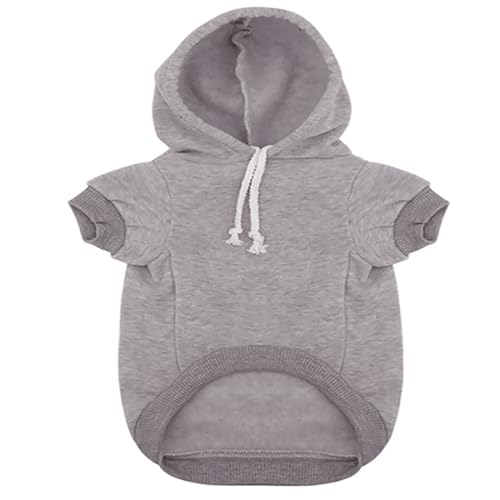 Security Dog Hoodies Clothes Apparel Winter Sweatshirt Warm Sweater Cotton Puppy Hoodie for Small Dog Medium Large Cat Grey, XS - color: Grey, size: X-Small (Chest girth: 11.4")