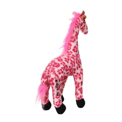 MIGHTY- Safari Pink Giraffe - Squeaker-Multiple Layers. Made Durable, Strong & Tough. Interactive Play Dog Toy (Tug, Toss & Fetch). Machine Washable & Floats | Ultra Durable Plush Toy with Multiple Layers & Reinforced Seams , Washable and Floats , Mighty®